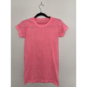 Lululemon Run: Swiftly Tech Short Sleeve Crew Heathered Coral sz 6